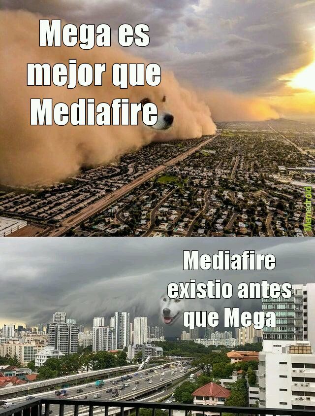 Mega vs. Mediafire - meme