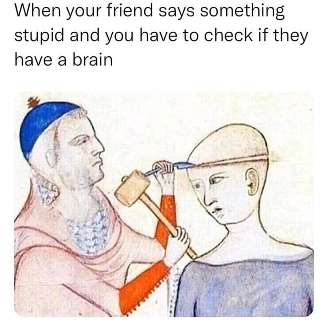 Do you have a brain? - meme