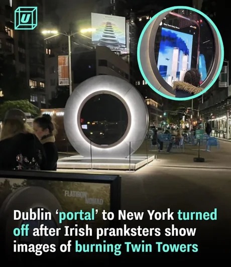 Dublin NYC portal turned off - meme