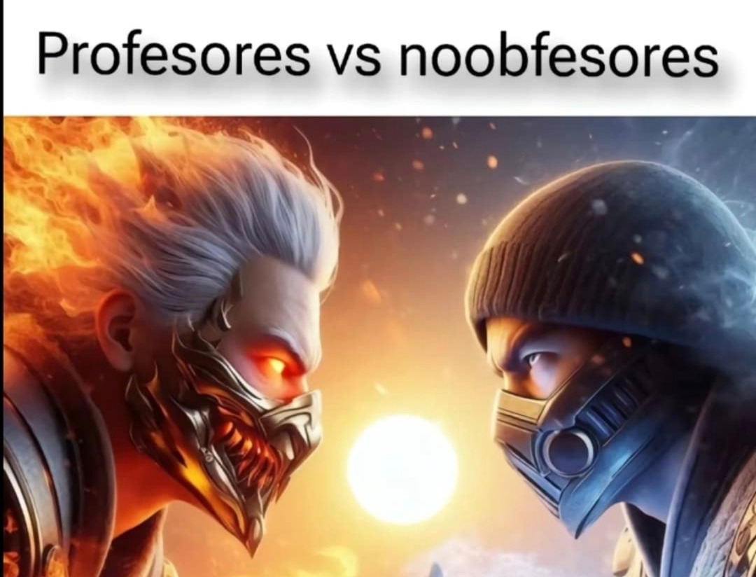 Profe vs noobfe: batalla épica en el aula - meme