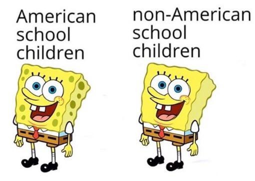 Those pore, American kids. - meme