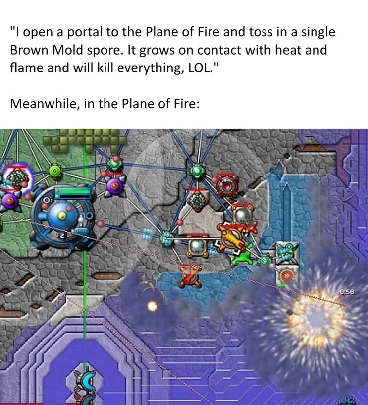 In the Plane of fire - meme