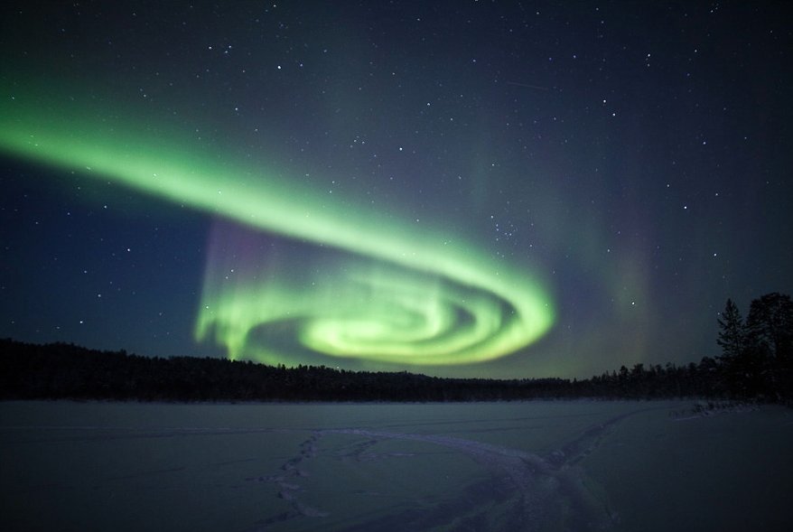 Spiral Aurora over Finland - meme