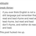 What even is the English language