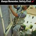 Well at least if he falls everyone will know he tryed to be safe