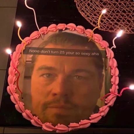 Leonardo Dicaprio birthday cake - meme
