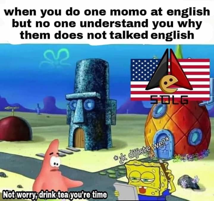 Momo en english - meme