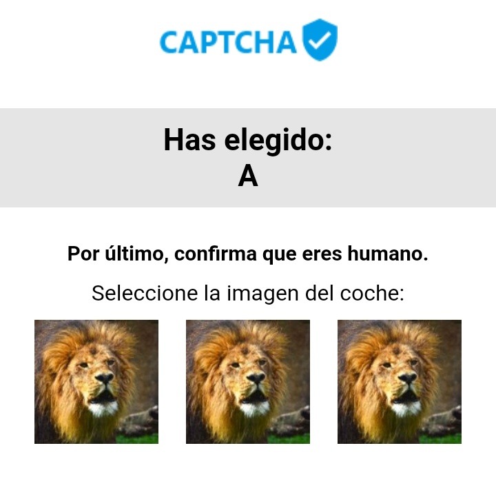 Cuando el captcha quiere que si o si seas un robot - meme