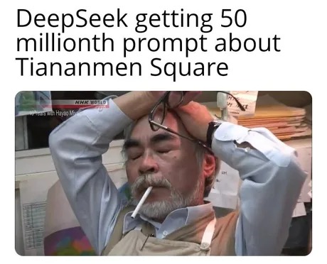 DeepSeek Tiananmen square meme