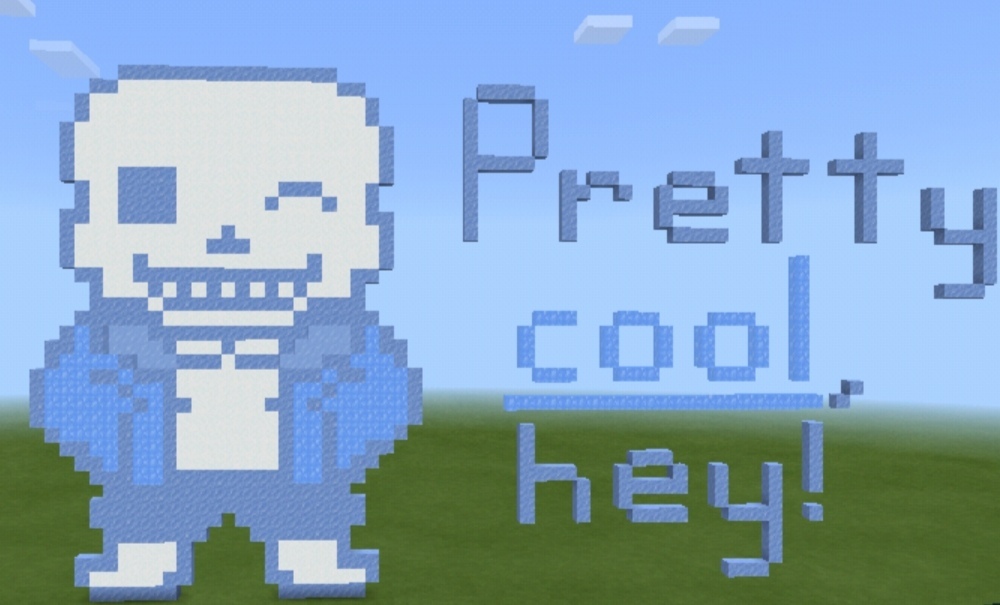 I made a sans out of ice - meme