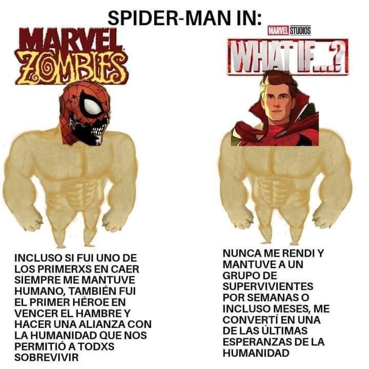 spiderman siempre sera un gran heroe en un apocalipsis zombie - meme