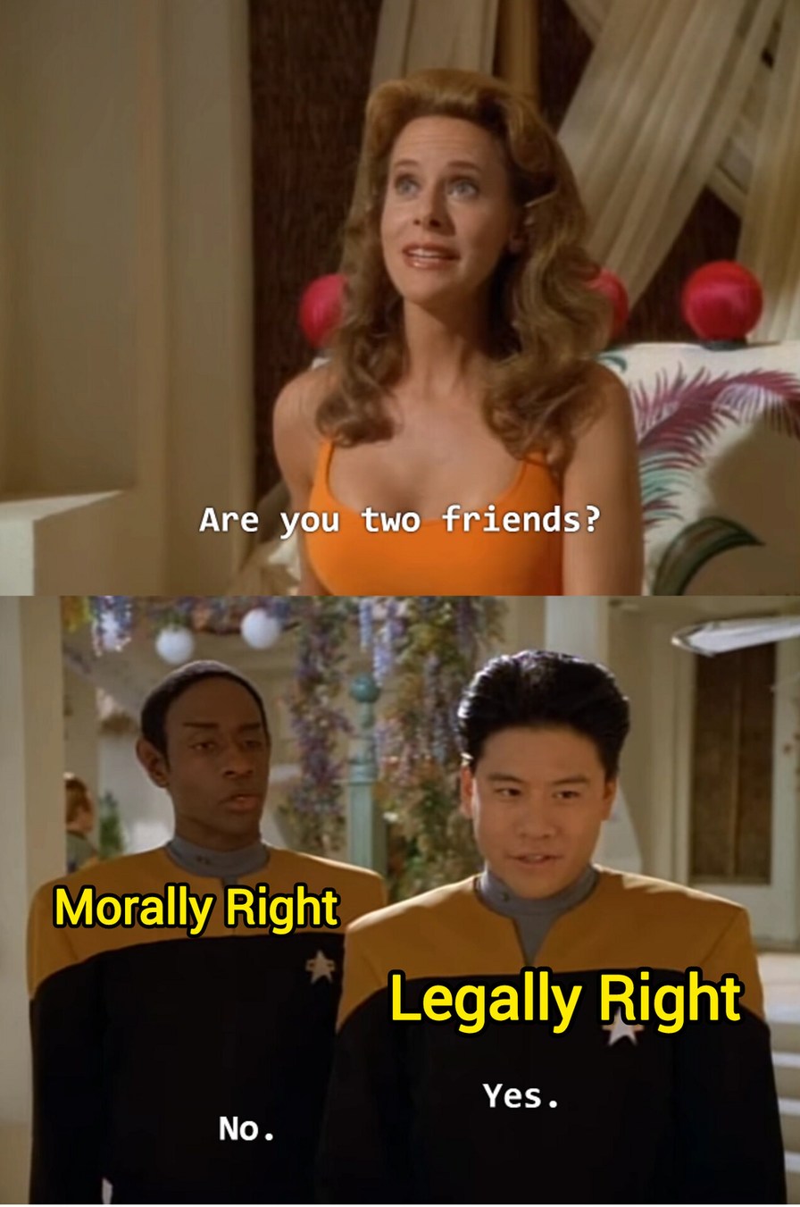 ﻿Are you two friends? Morally Right Legally Right Yes No