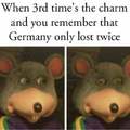 When 3rd time's the charm and you remember that Germany only lost twice