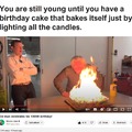 (He's actually celebrating 50 million views on his YT channel and one candle represents 50K views)