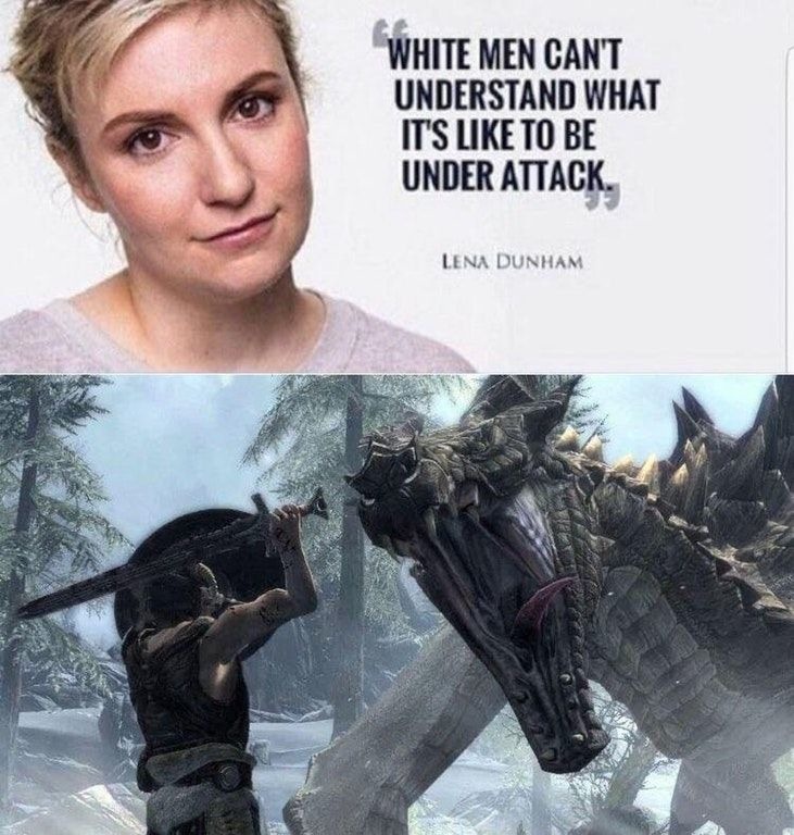 White women don't understand what its like to be under attack - meme