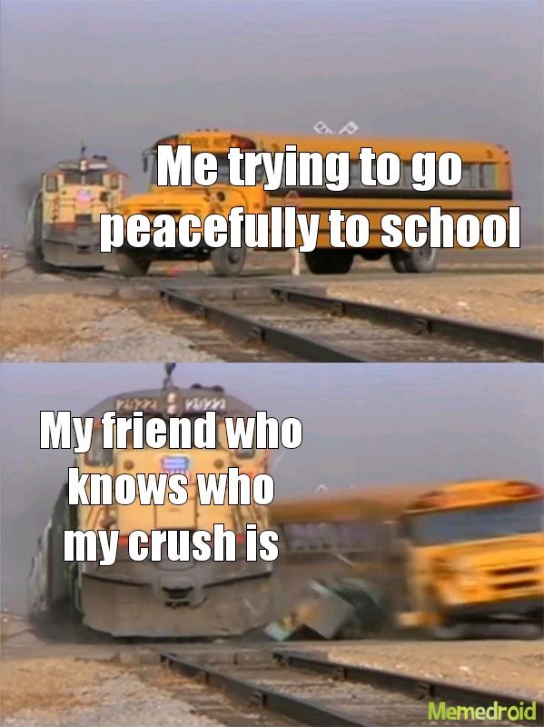 Especially when they see your crush - meme