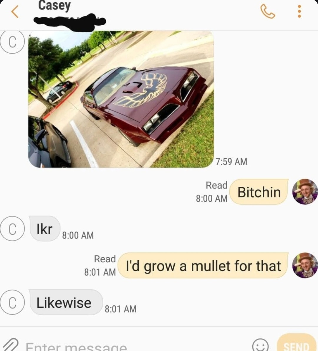 Grow a mullet for that? Instantly yes - meme