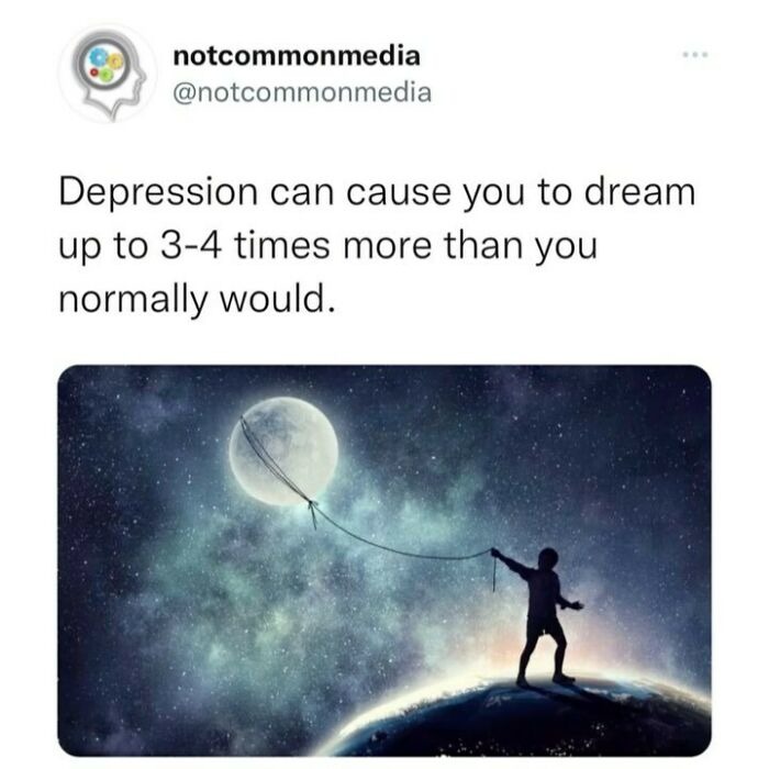 So depression = longer sleep cycles? - meme