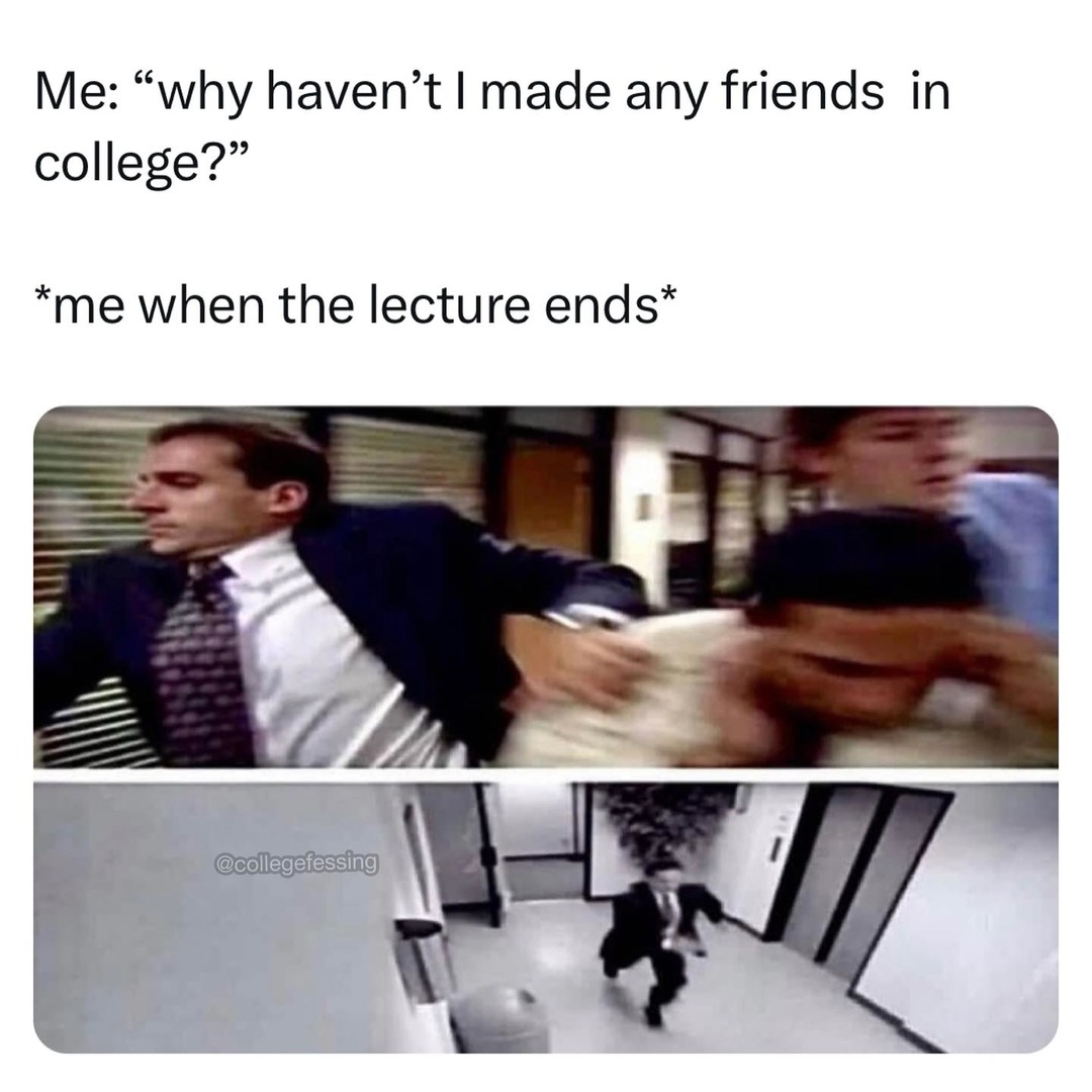 y’all attend lectures? - meme