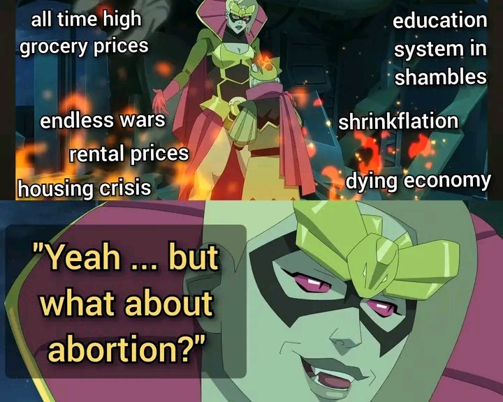 What a shambles candidacy. We just wanna kill babies, to hell with your other concerns - meme