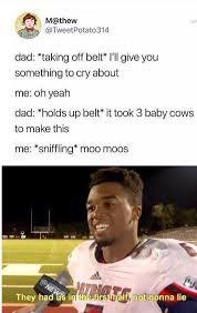 Not the moo moos! - meme