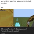 Stop watching Minecraft and study physics
