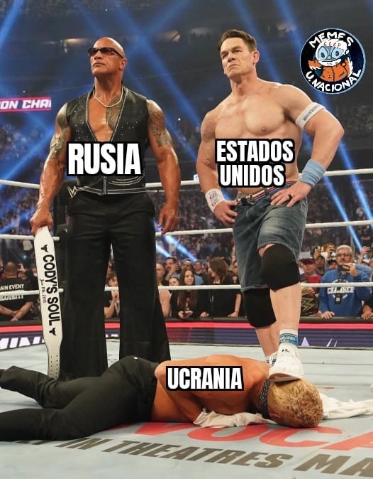 Estados Unidos y Rusia con Ucrania ahora mismo - meme