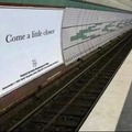 This ad fail is trying to get people to get run over by a train