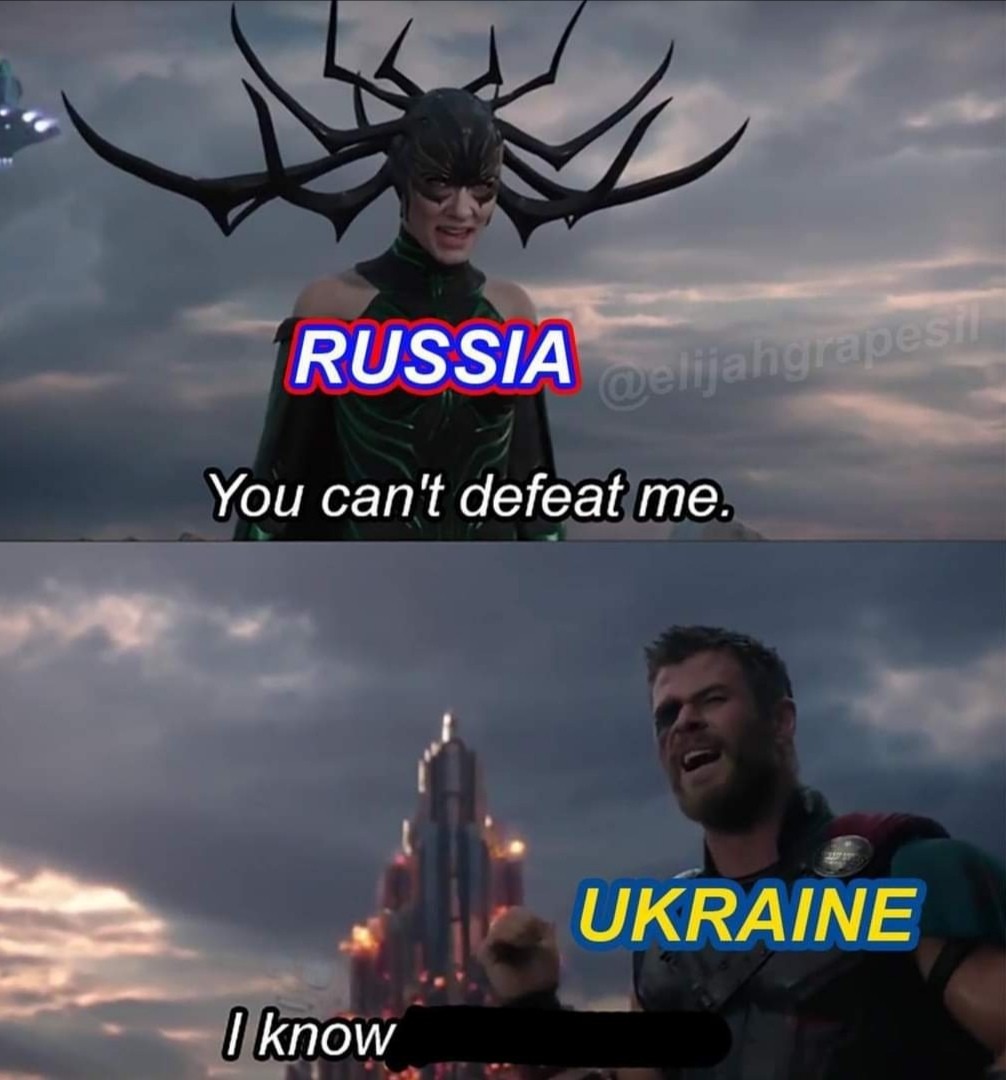 No "but he can", Ukraine left alone - meme