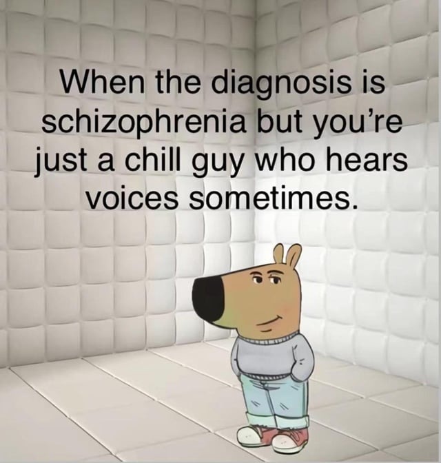 I'm just a guy with schizophrenia - meme