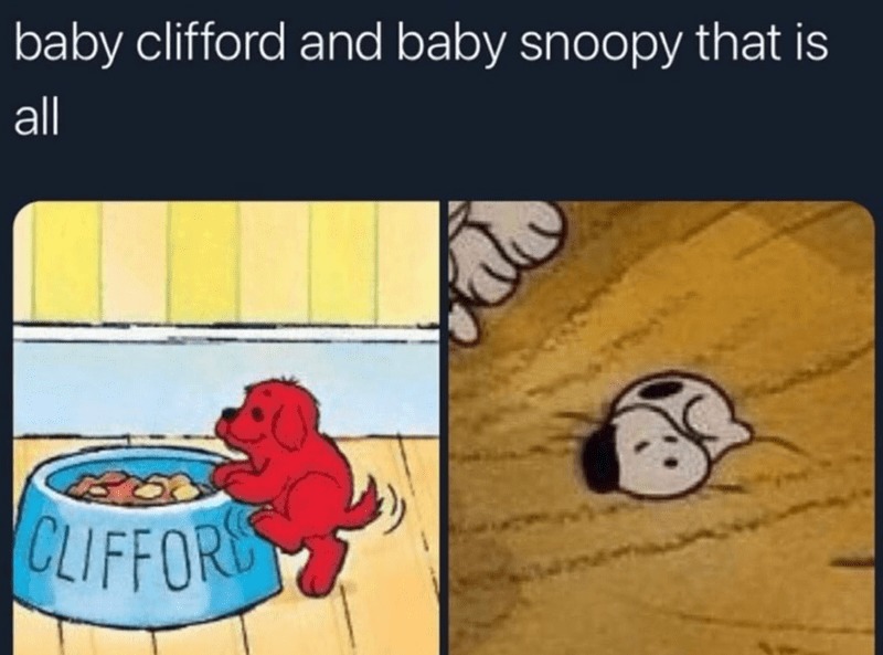 Baby cartoon puppers - meme