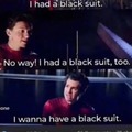 Andrew did have a black suit