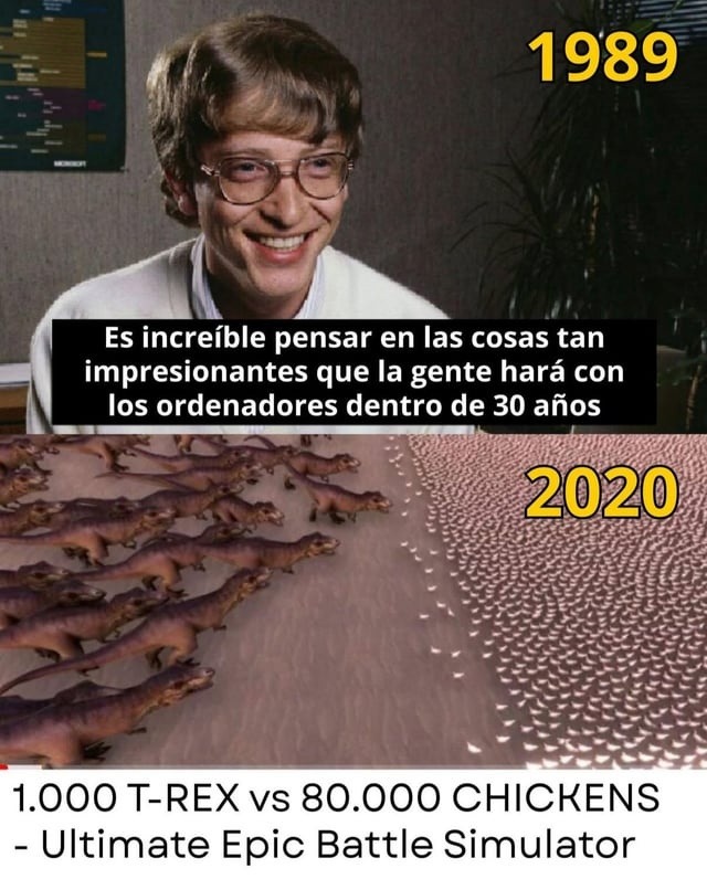 evolución tecnológica en modo meme