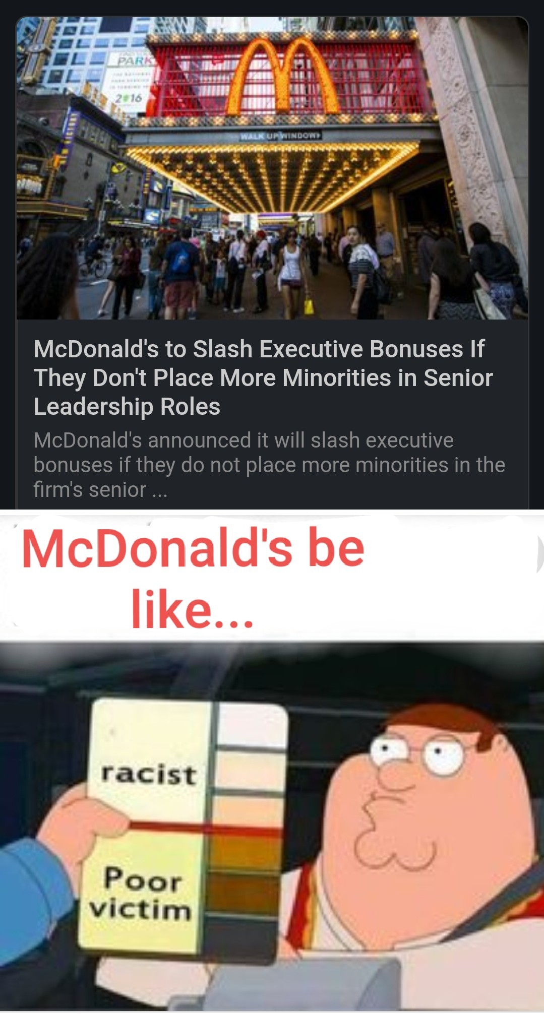 Woke McDonald's - meme
