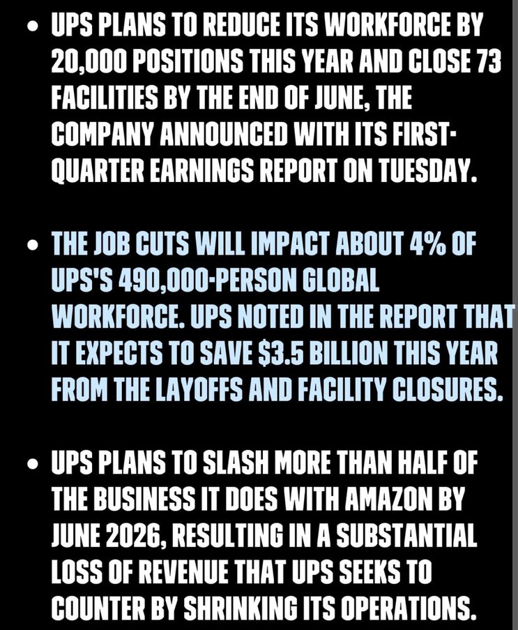 UPS said layoffs and Amazon divorce are on the menu - meme