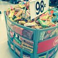 Was trying to organize the candy bin at walmart til the called security...