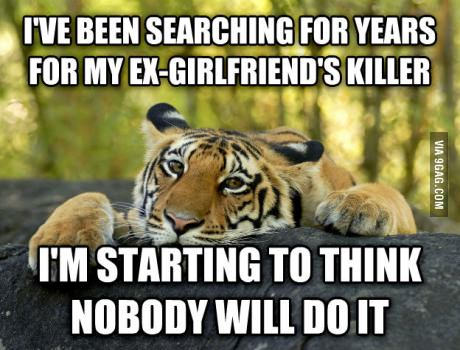 My ex girlfriend's killer. - meme