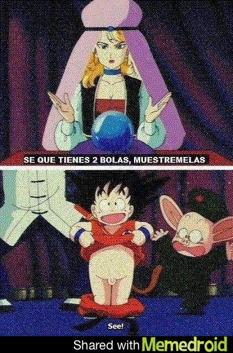 Goku es todo un lokillo - meme
