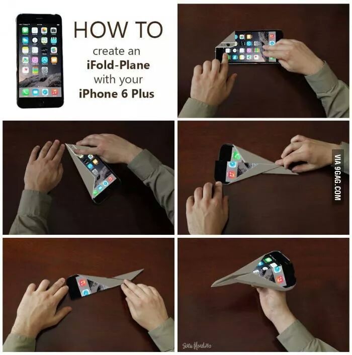como crear un avion de papel con tu iphone - meme
