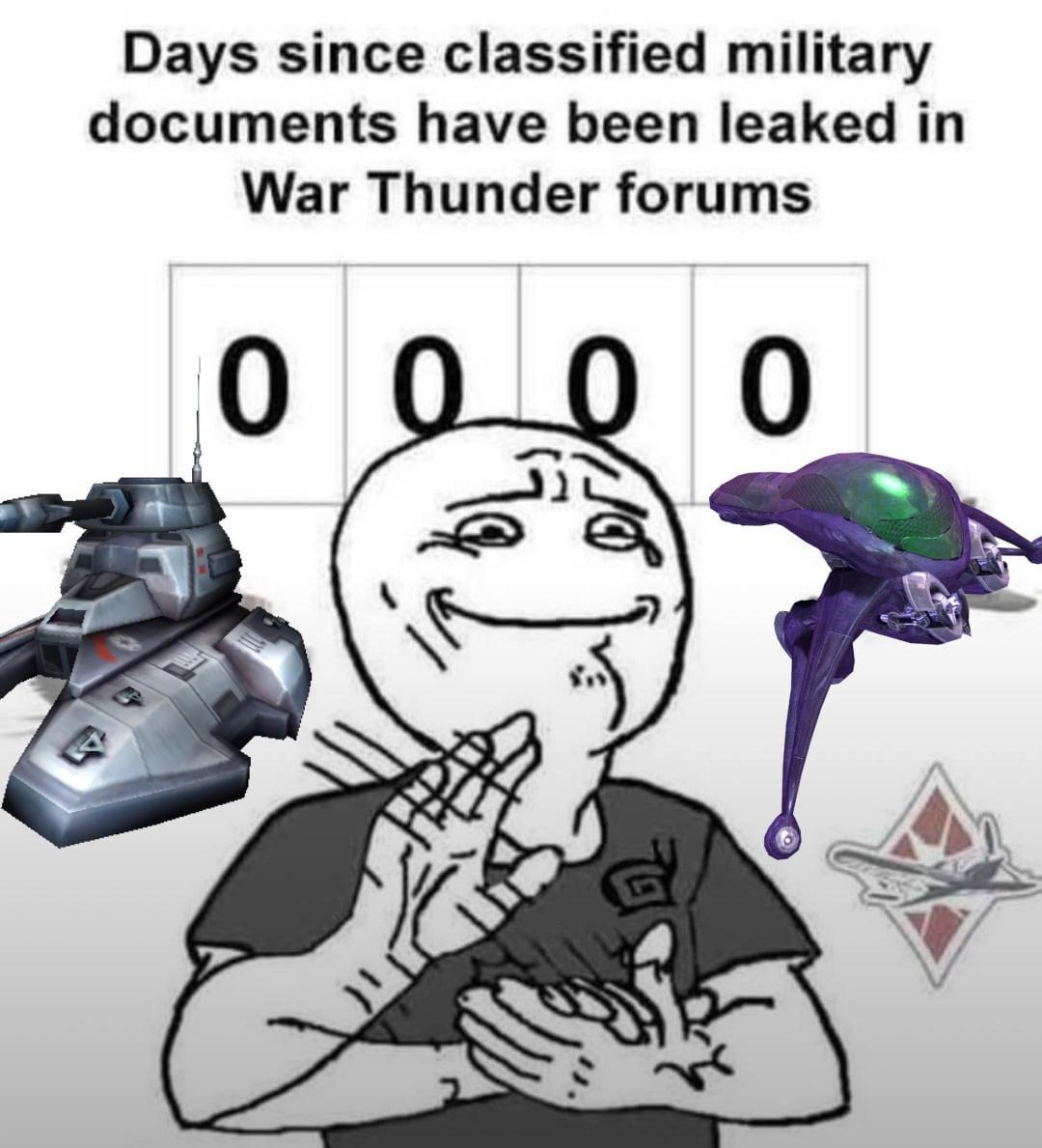 Days without War Thunder leaks: still zero - meme