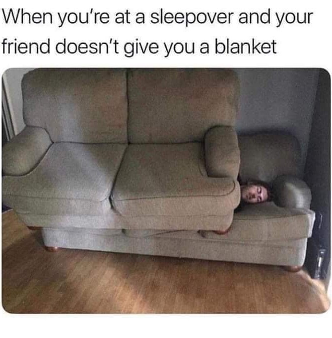 Give blankets to friends - meme