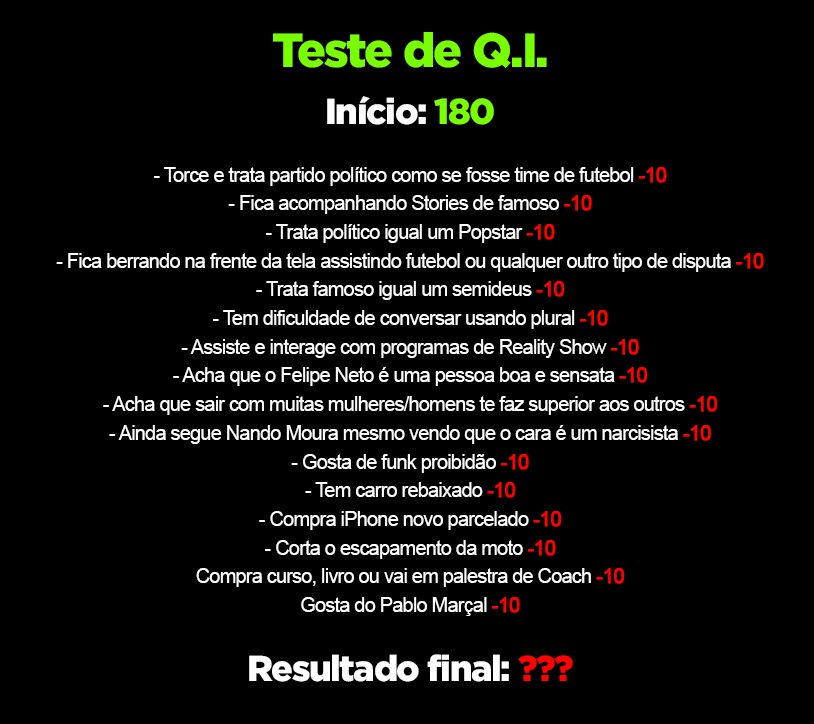 Terminou com mais ou com menos de 100? - meme