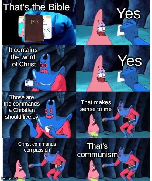 The Bible and communism - meme
