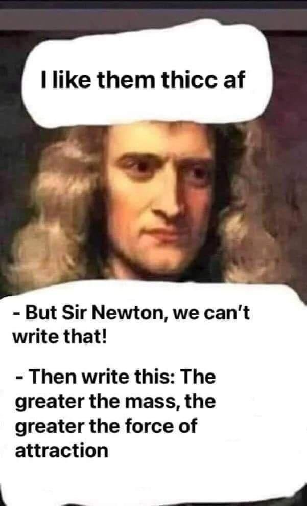 Newton's law - meme