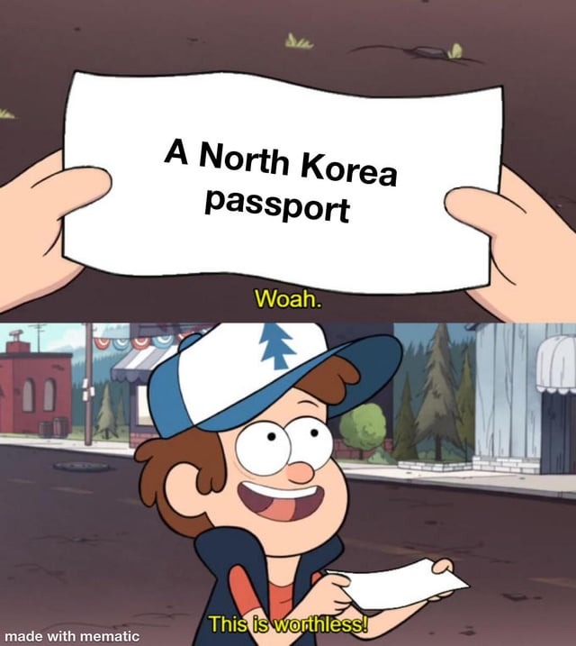 North Korea passport - meme
