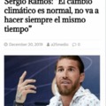 Sabias palabras de Sergio Ramos del cambio climático