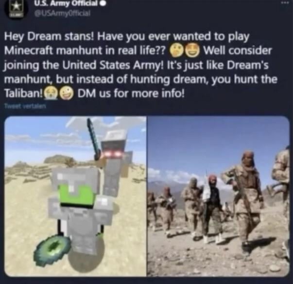 Minecraft manhunt meme