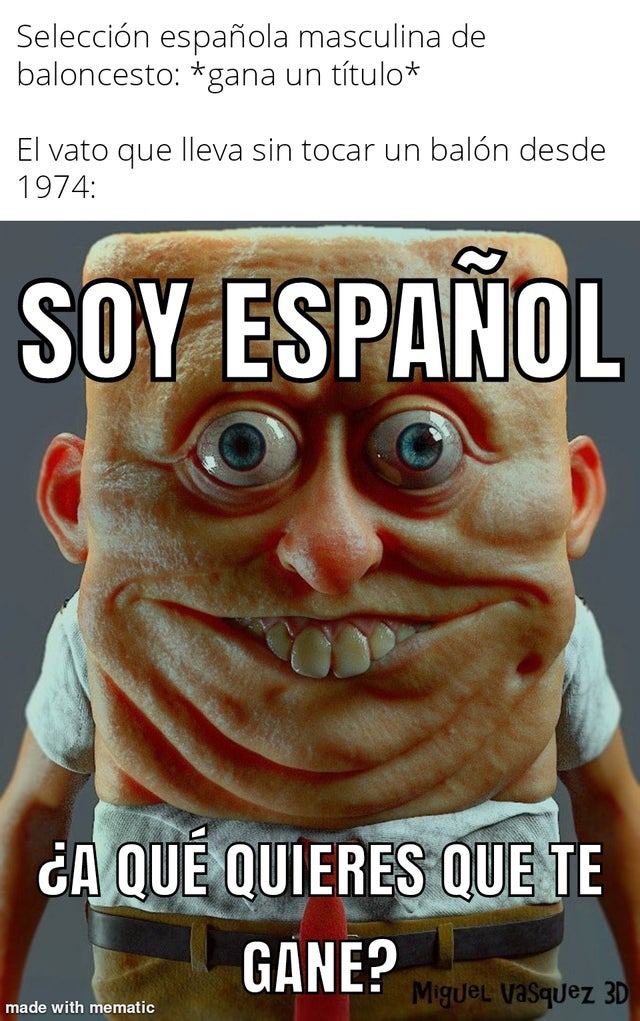 Meme de España de baloncesto ganador