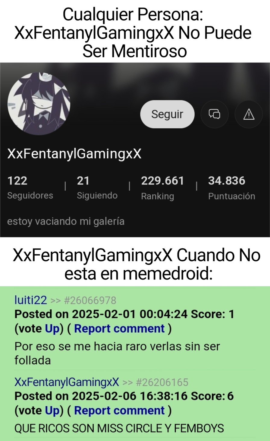 Exponiendo a Un Memedroider Simp de Miss Cicle y Amante de Femboys Qliaos (su canal de youtube es @evan_afton_777_criticas) y su memedroid XxFentanylGamingxX