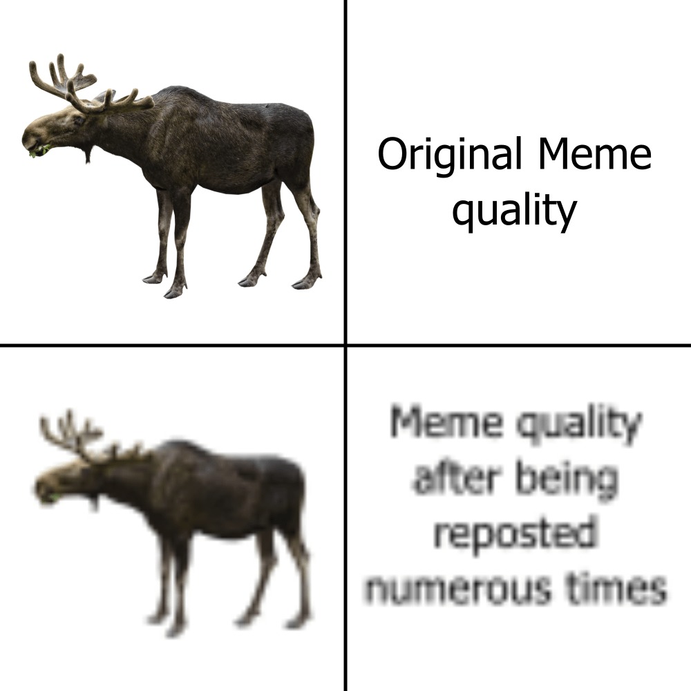 From the original meme to the resposted one